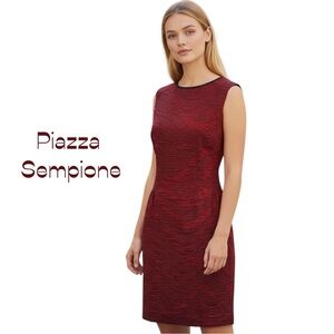 Piazza Sempione Ruby Red Silk Blend Dress Size S